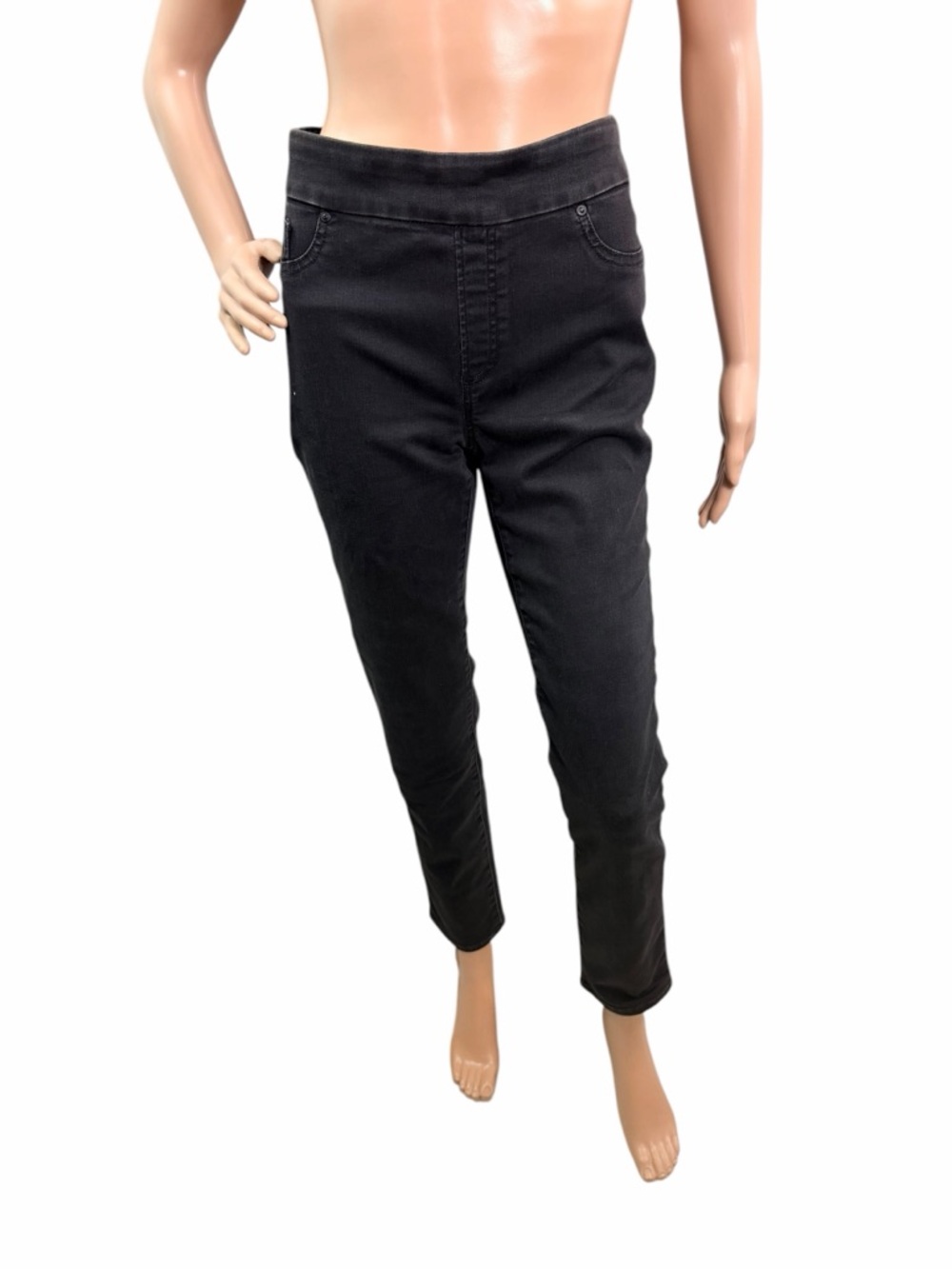 Chicos Women’s Size 4R Pull On Elastic Waist Black Jegging Ankle Pants